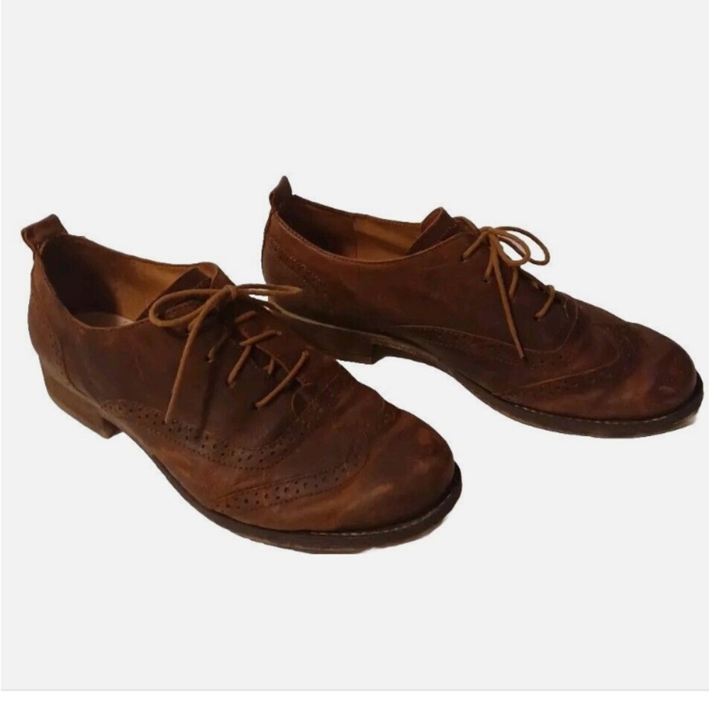 Joseph Josef Seibel Leather Loafers size 41 Brown Comfort Shoe Oxford Lace Up